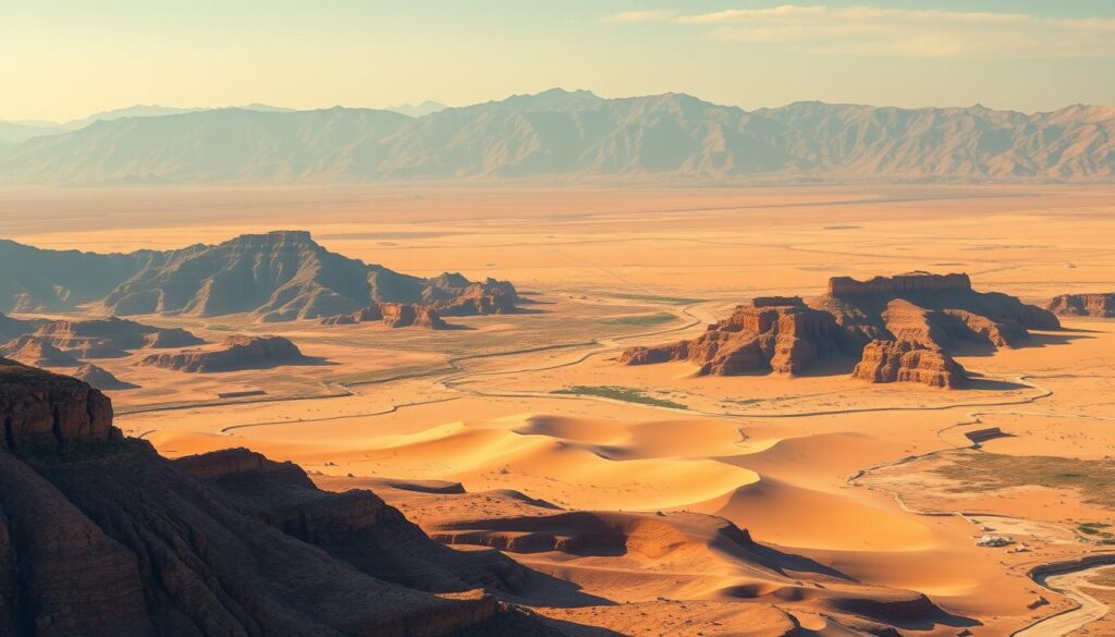 Expansive landscape of Morocco's diverse climate regions, showcasing the dramatic transitions from the rugged Atlas Mountains to the sun-drenched Saharan dunes. Capture the interplay of light and shadow across the arid plains, lush oases, and coastal cliffs in a MyVisitMorocco travel-inspired illustration. Utilize a wide-angle lens to convey the vast scale, with a cinematic, documentary-style feel. Emphasis on the distinct geographical zones and their unique microclimates, creating a comprehensive visual guide to the optimal times to visit each region. Expansive landscape of Morocco's diverse climate regions, showcasing the dramatic transitions from the rugged Atlas Mountains to the sun-drenched Saharan dunes. Capture the interplay of light and shadow across the arid plains, lush oases, and coastal cliffs in a MyVisitMorocco travel-inspired illustration. Utilize a wide-angle lens to convey the vast scale, with a cinematic, documentary-style feel. Emphasis on the distinct geographical zones and their unique microclimates, creating a comprehensive visual guide to the optimal times to visit each region.