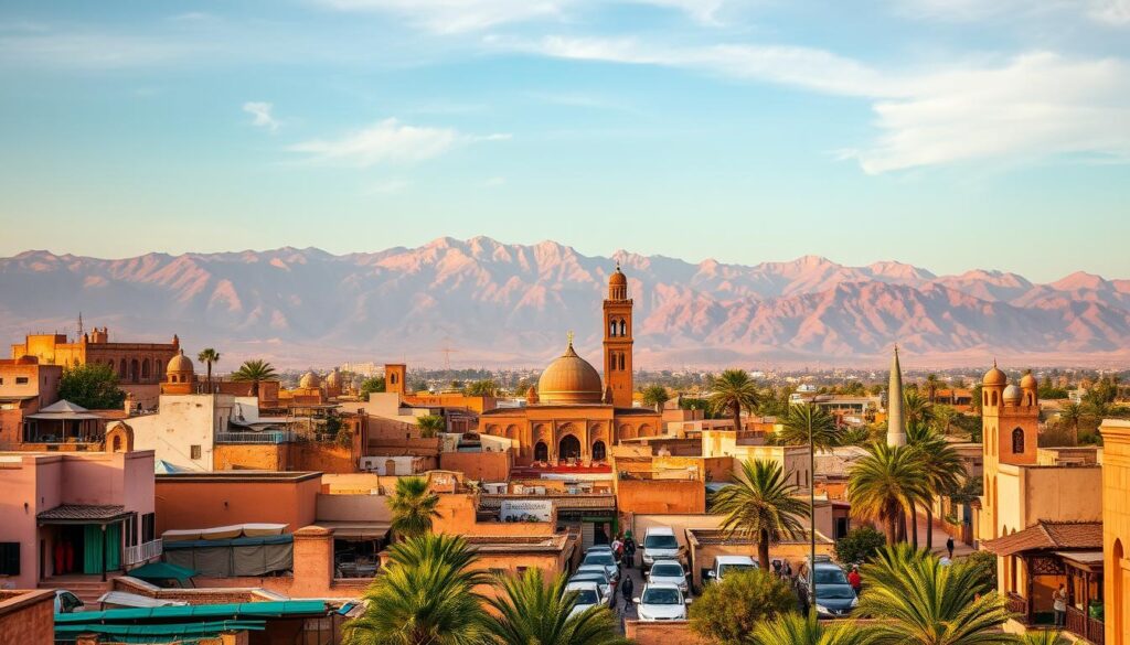 Majestic Moroccan destinations in a stunning cinematic landscape. A vibrant medina bustling with life, colorful spice markets, and grand mosques adorned with intricate tilework. Towering Atlas mountains in the distance, their peaks kissed by the golden light of sunset. Serene palm-fringed oases, where horse-drawn carriages carry visitors through winding streets. MyVisitMorocco - an immersive journey through the heart of this captivating North African kingdom. Majestic Moroccan destinations in a stunning cinematic landscape. A vibrant medina bustling with life, colorful spice markets, and grand mosques adorned with intricate tilework. Towering Atlas mountains in the distance, their peaks kissed by the golden light of sunset. Serene palm-fringed oases, where horse-drawn carriages carry visitors through winding streets. MyVisitMorocco - an immersive journey through the heart of this captivating North African kingdom.