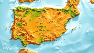 spain and morocco map