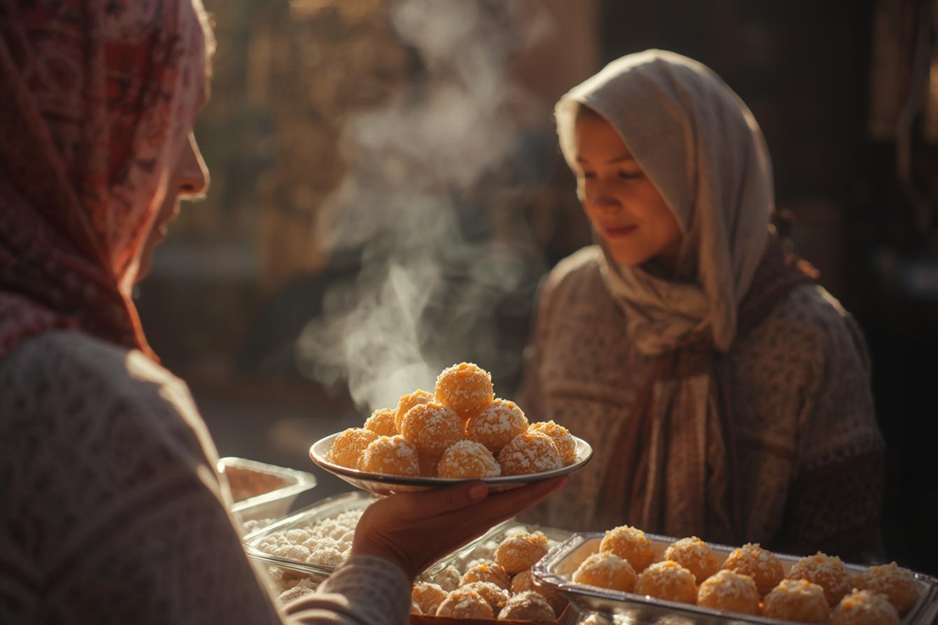 Moroccan orange blossom sweets traditional Morocco