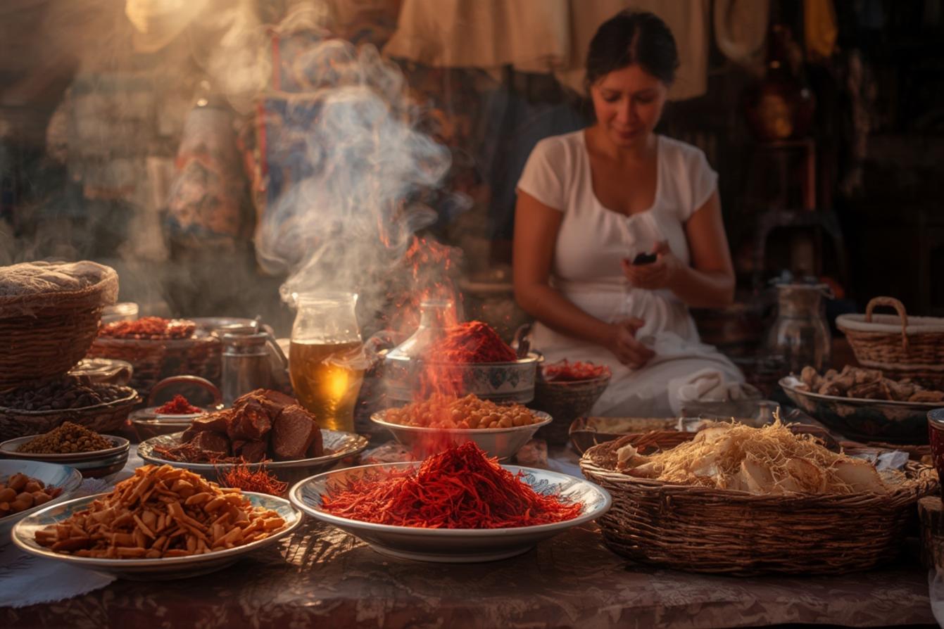 Moroccan saffron dishes traditional Morocco