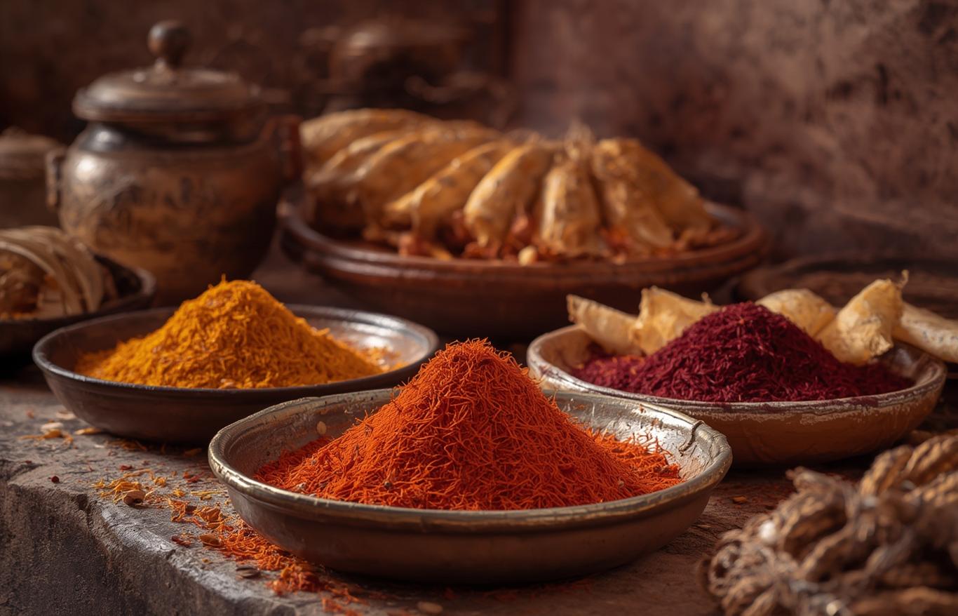 Moroccan saffron dishes