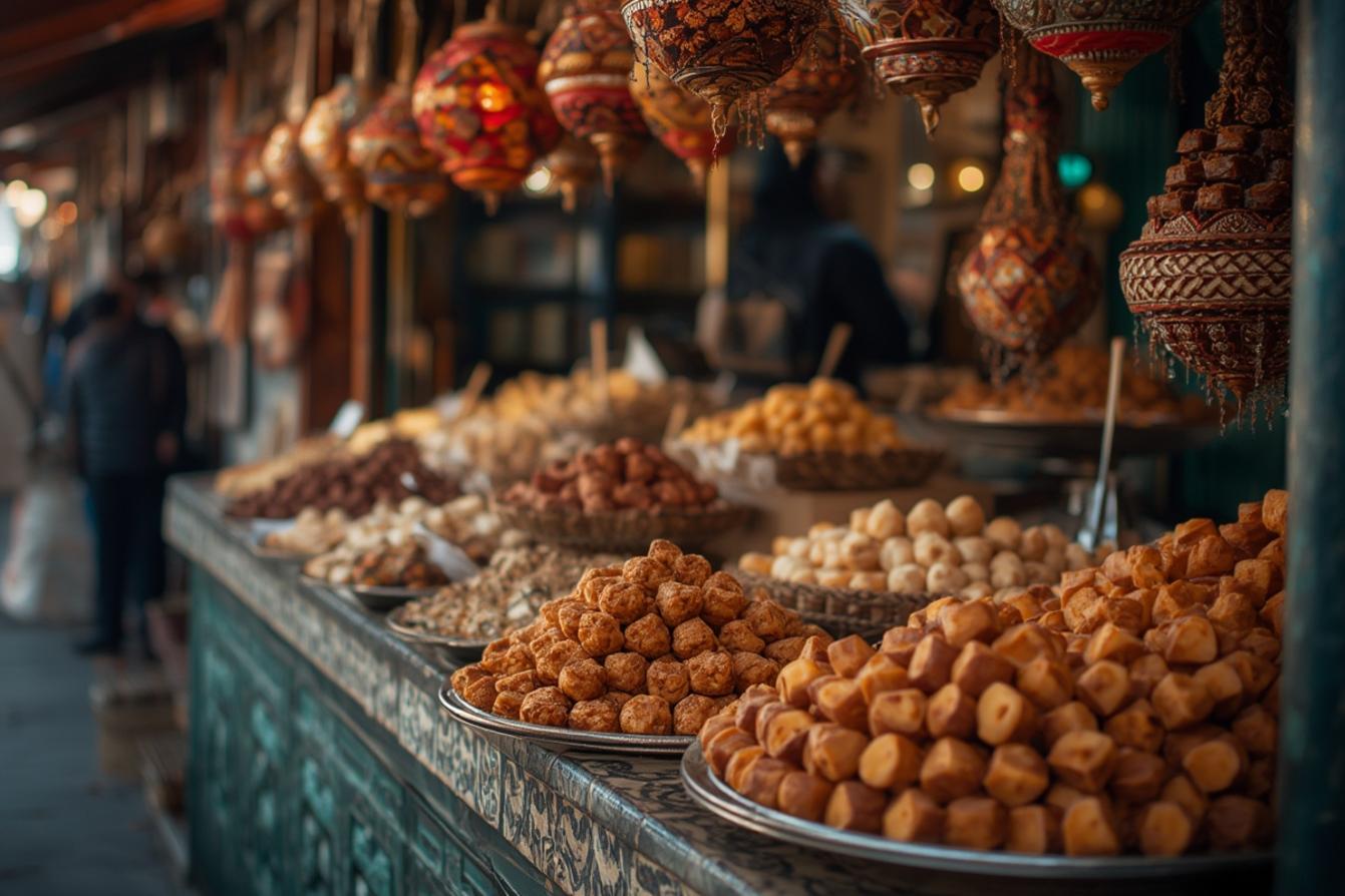 Moroccan street sweets Morocco culture