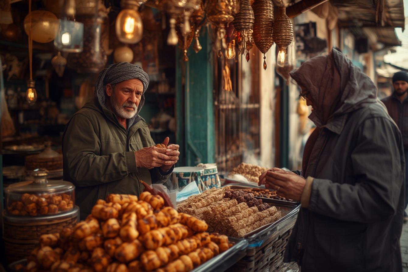 Moroccan street sweets traditional Morocco