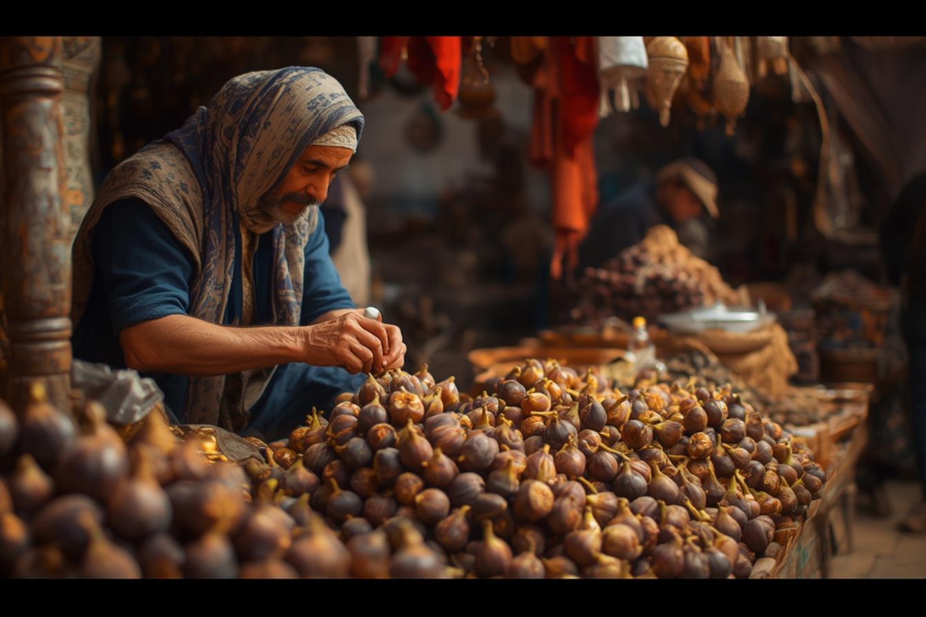 Moroccan fig delicacies traditional Morocco