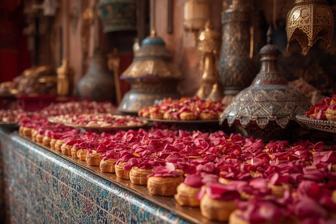 Moroccan rose petal pastries Morocco culture