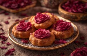 Moroccan rose petal pastries